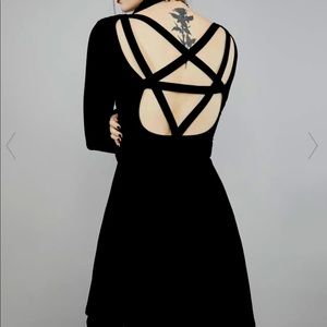 Widow Dollskill “the worst of her” Pentagram long Sleeved Dress. Size L